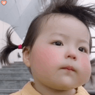 萌娃丸子妹表情包动图