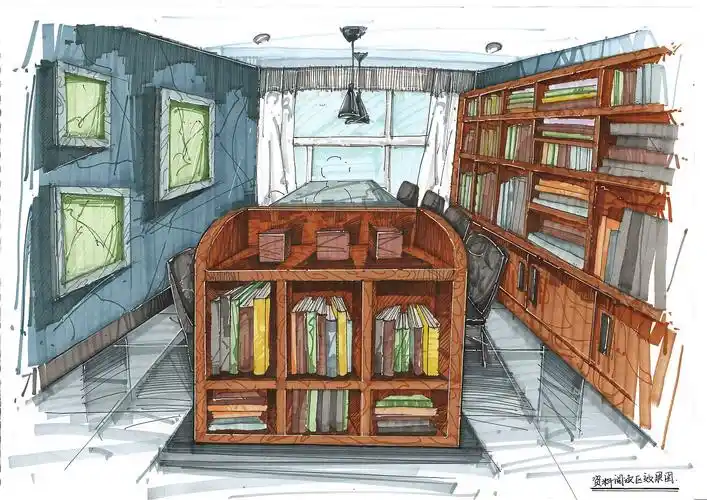 手绘室内马克笔