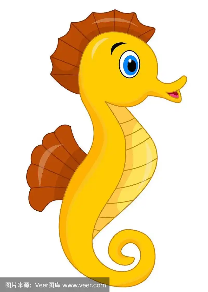 卡通可爱的海马