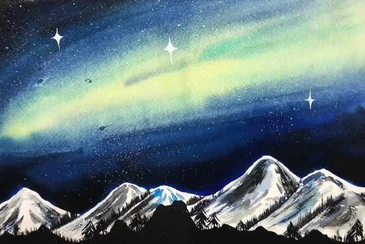 水彩星空教程|笔尖下的璀璨银河(之三)