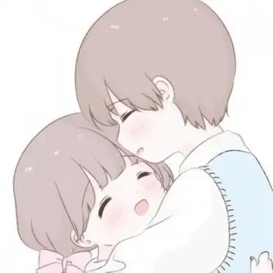 高清情侣头像卡通呆萌一对两张