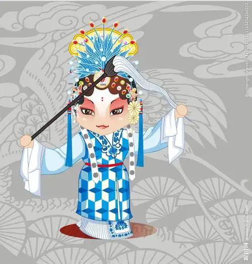 卡通京剧人物图片设计图__其他_动漫动画_设计图库_昵图网nipic.com