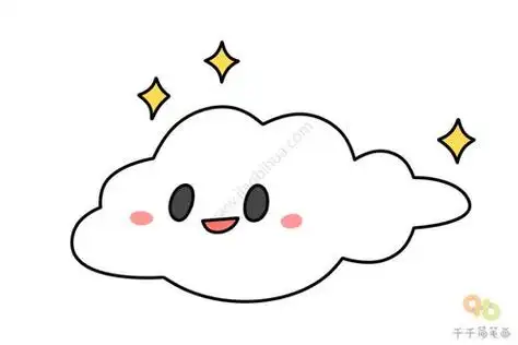 白云简笔画白云简笔画图片可爱