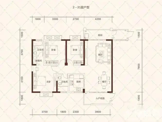 克拉美丽山庄 9号栋g1户型