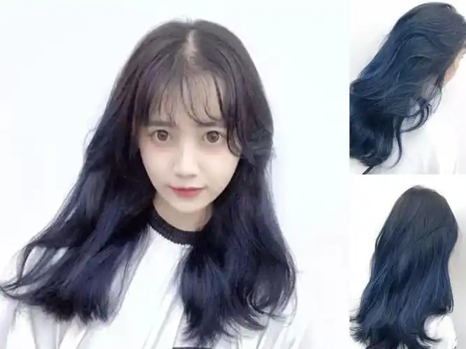 蓝黑色头发适合什么肤色2022最流行新款显白图片黑蓝参考