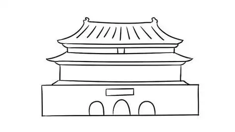 北京博物馆故宫博物院简笔画