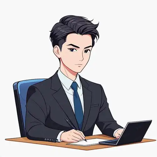 职业头像男律师公正之光专属手绘卡通头像