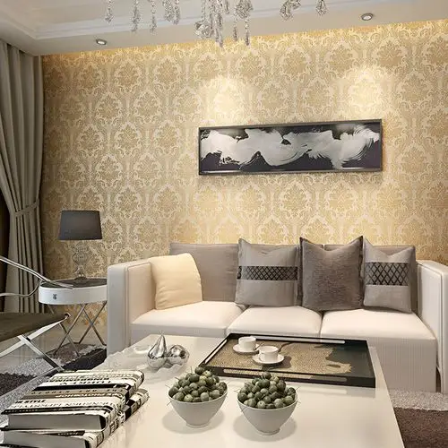 厂家直销 时尚墙纸电视背景墙 无缝墙布 欧式卧室客厅 防水壁纸