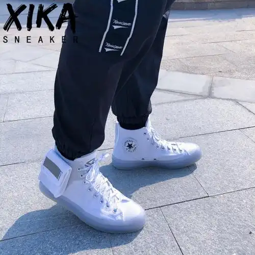 匡威conversexlayzhang1970口袋张艺兴联名果冻帆布鞋167418c