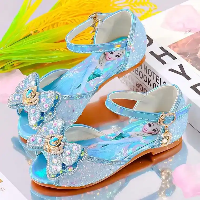 爱沙公主亮片水晶鞋 hy 闪粉爱沙公主亮片公主鞋 小公主水 - 抖音