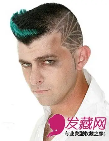 男生刀疤头发型 酷帅更显个性(9)