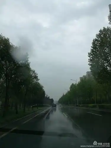 郑州下雨了,四月的春雨是缠绵的,落在车窗上的雨滴,像是莫扎特乐谱