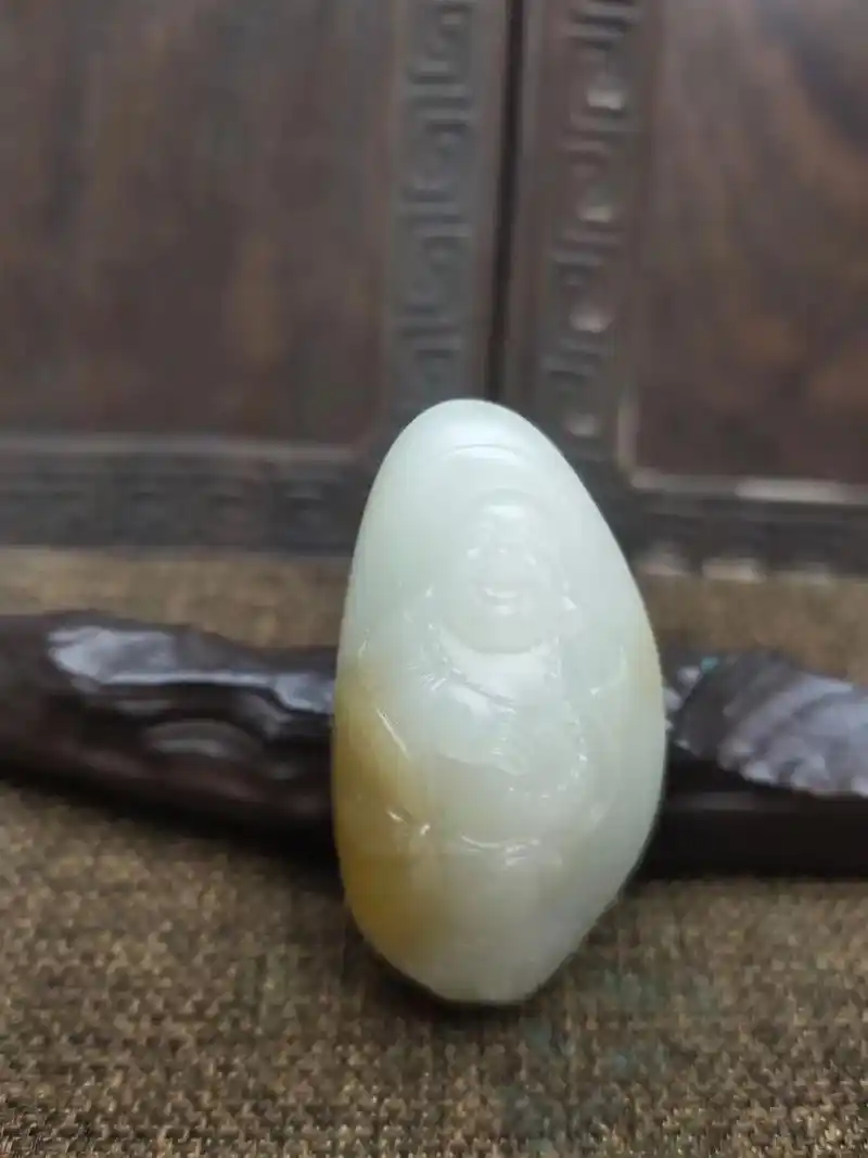 和田玉挂件佛公弥勒佛