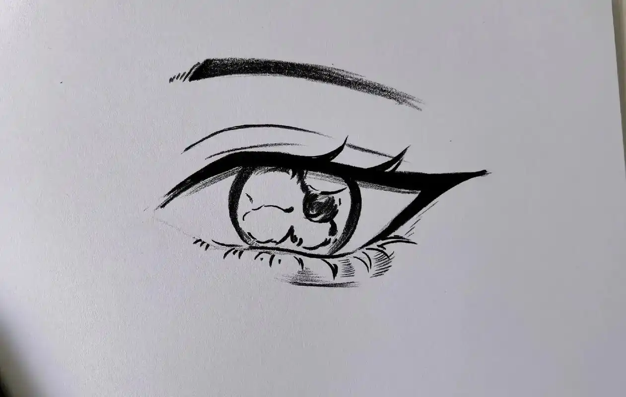 二次元动漫眼睛画法.不会画眼睛的小可爱们看过来,超级简单奥# - 抖音