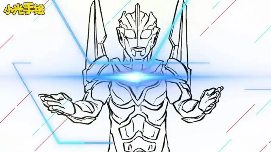 守护宇宙的传说级奥特曼手绘诺亚奥特曼全身版