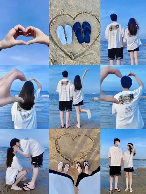 98夏日海边这样拍太浪漫了78情侣拍照新姿势get
