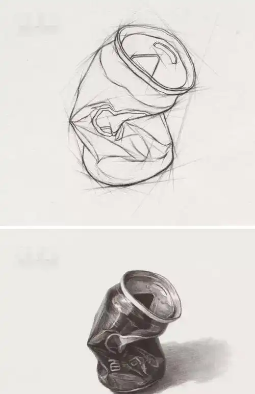 石家庄画室:单个素描静物首先要吃透它的结构和质感