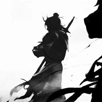 江湖人专用头像 神秘潇洒的一人一酒一剑古风头像男生图片_男生动漫