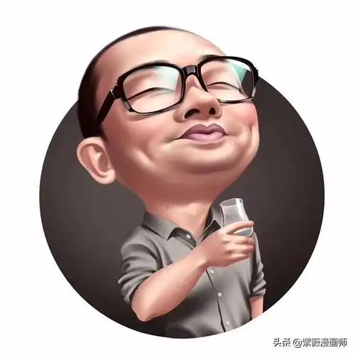 换一换你的微信头像吧 老板手绘商务漫画头像 西装革履 高级感十足