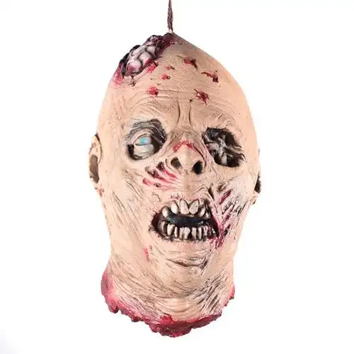 梦泡万圣节吊头酒吧鬼屋恐怖装饰道具密室整蛊断头恶搞人头挂件吊鬼