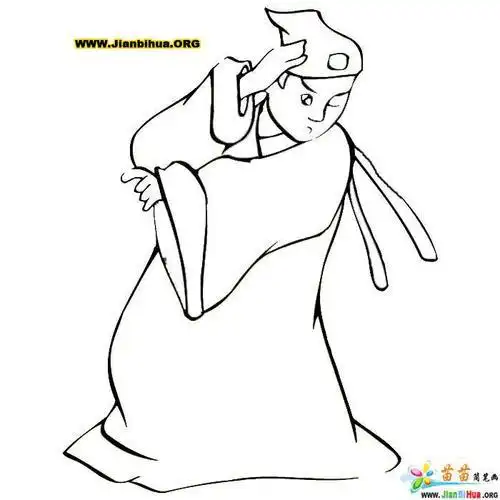 简笔画小人古代