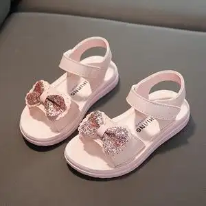 女童凉鞋2022夏季新款软底女宝宝沙滩鞋中大童儿童小女孩子公主鞋
