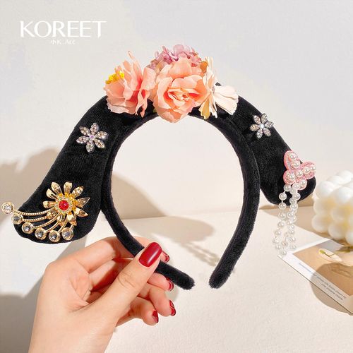 贵妃头发箍女洗脸宫廷风清清朝格格娘娘甄嬛发饰