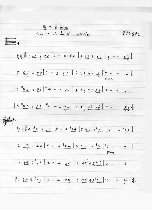 口琴初级阶段教案选:爱尔兰画眉 杨树华