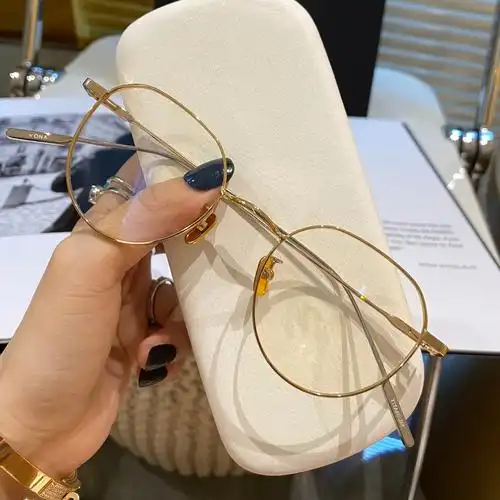 gm同款yona韩版圆框眼镜框金丝眼镜边框纯钛眼镜架