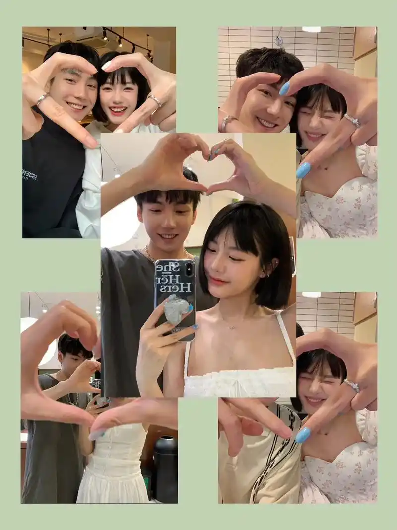 101个情侣比心姿势, 快@他一起来拍叭 #情侣 - 抖音