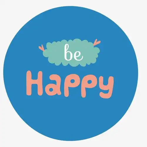 可爱字母圆形手绘