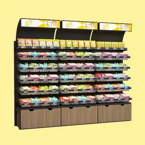 老婆大人零食货架有机盒展示商品图片