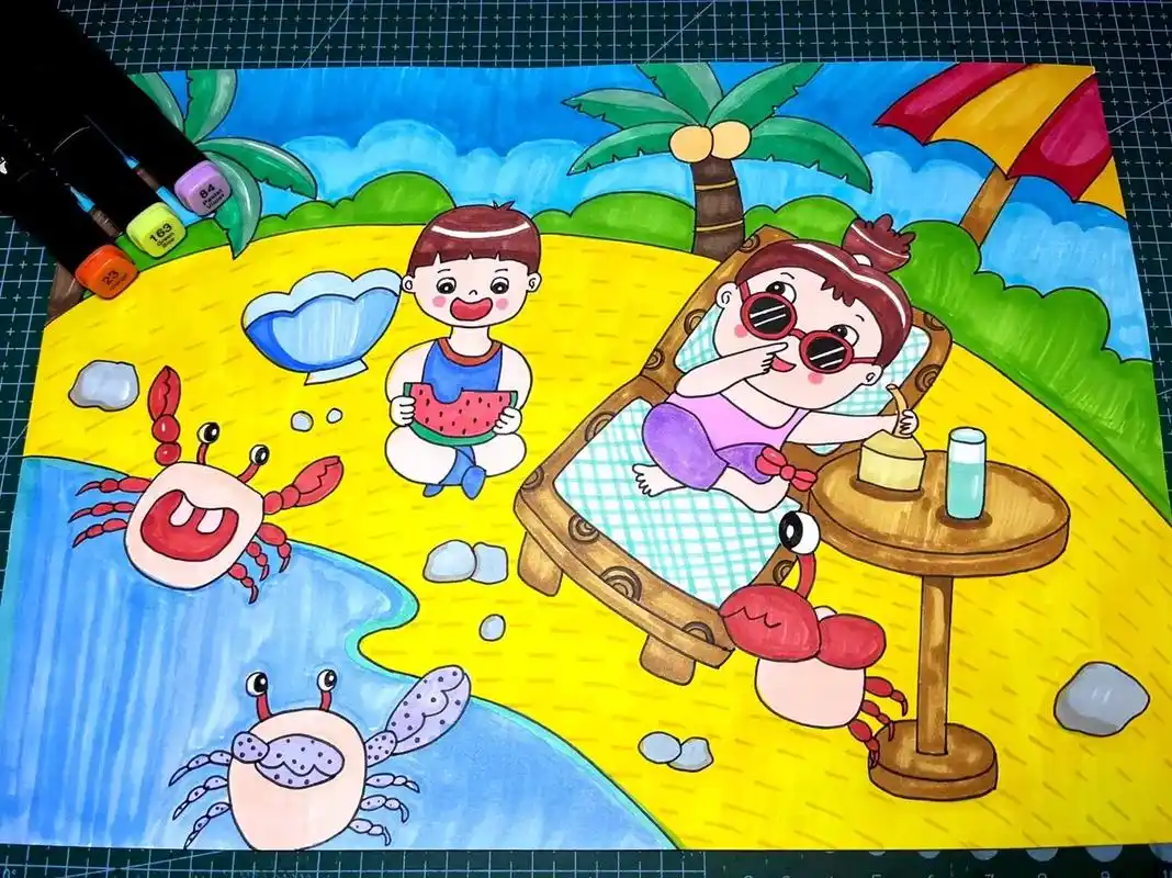 主题画美丽的夏天主题画