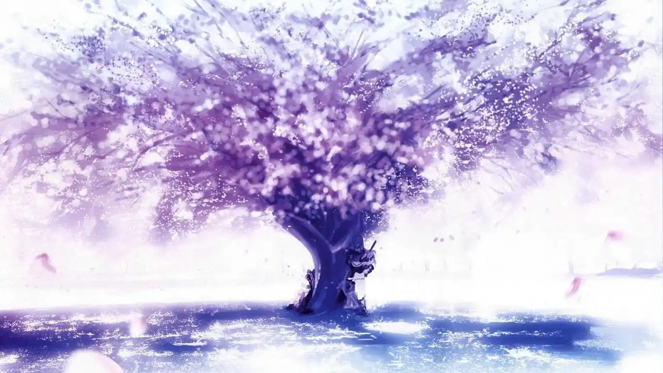 唯美动漫樱花场景