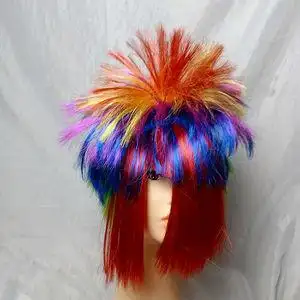 杀马特非主流葬爱家族彩色假发男女酒吧装扮夜店直播表演道具头套
