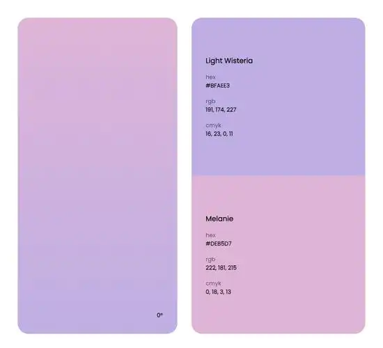 箔片颜色可适当改变,可选择主色的对比色或补色,如紫色,蓝紫色,黄色等