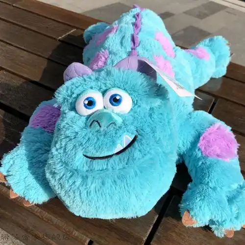 迪s尼在售 可爱 苏利 蓝毛毛怪毛绒玩偶玩具公仔趴趴抱枕女生 蓝毛怪