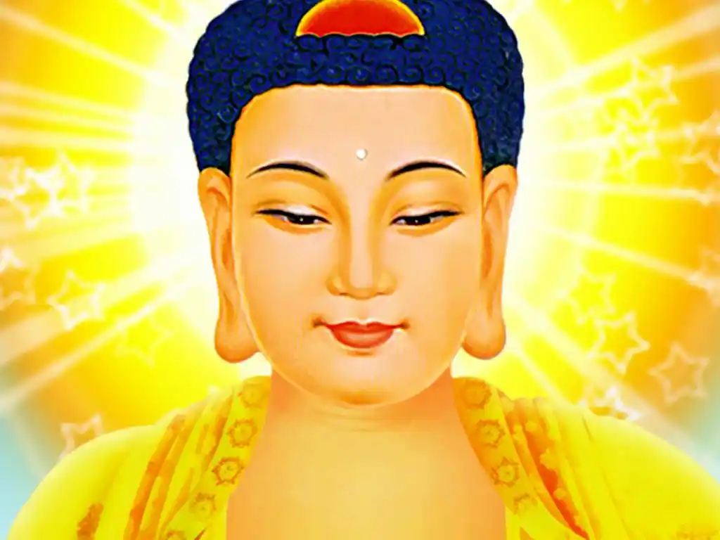 高清精美金色南无阿弥陀佛装饰画