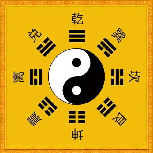 八卦图太极易经周易风水先天阴阳六十四卦挂画现代装饰画