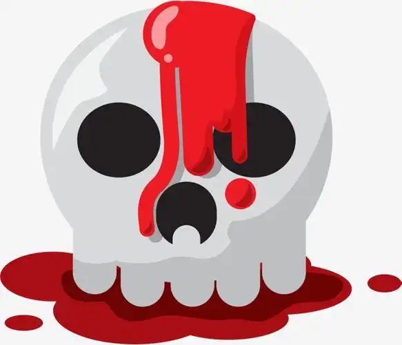 卡通骷髅卡通流血骷髅头
