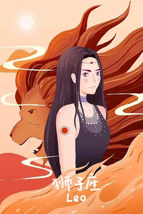 十二星座狮子座插画可下载