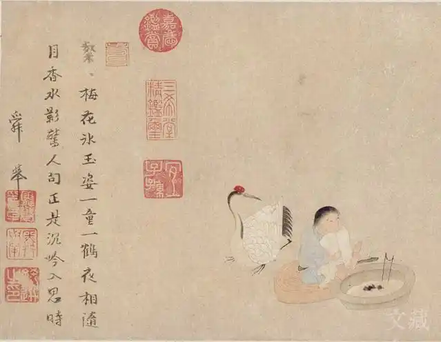 北京故宫博物院精品——钱选《西湖吟趣图》卷