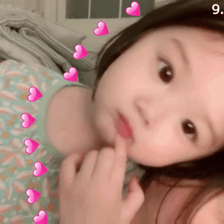 爱你哇(萌娃动图表情包)