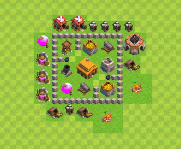 【coc部落冲突】求三本神阵型 带城墙 图 文