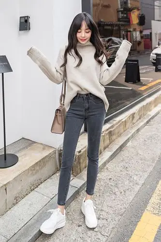 弹力小脚九分裤女2020秋季新款韩版高腰牛仔裤修身显瘦铅笔裤