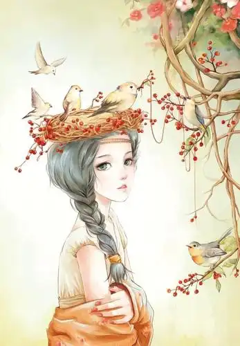 唯美动漫手绘女孩