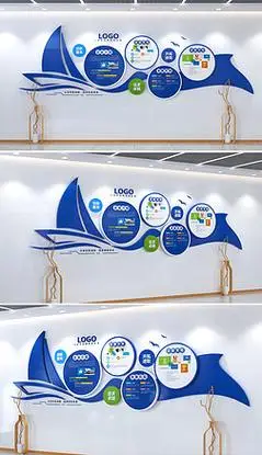 文化墙立即下载创意帆船企业文化墙宣传栏公司简介形象墙立即下载动感