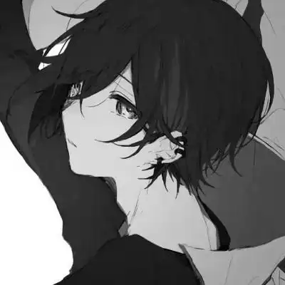冷酷帅气黑白动漫男头像