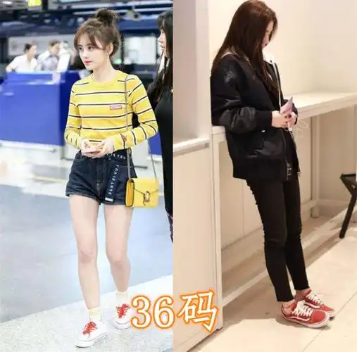 鞠婧祎的鞋码,王子文的鞋码,迪丽热巴的鞋码看到关晓彤:不敢信