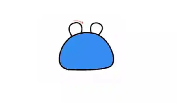 简笔画蓝色小螃蟹